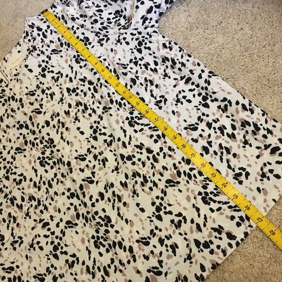 MELLODAY Cheetah Print Ruched Half Sleeve Top - 2X - Picture 13 of 15